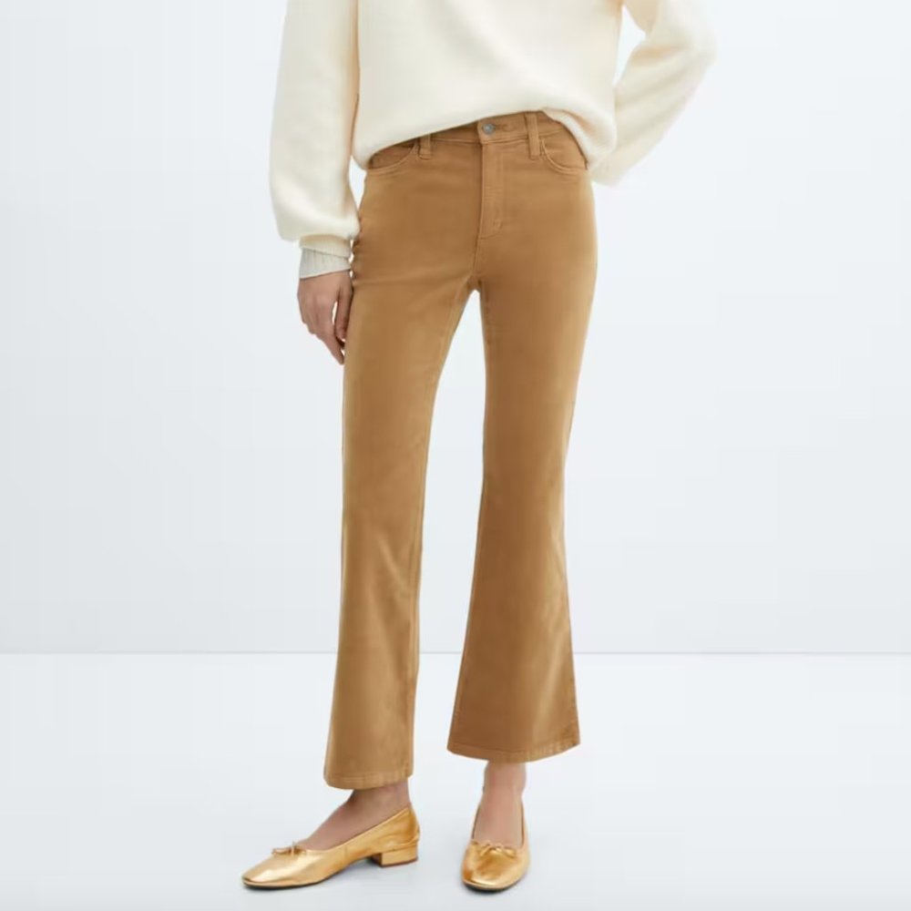 Flare Crop Corduroy Pants | BNWT | US 8